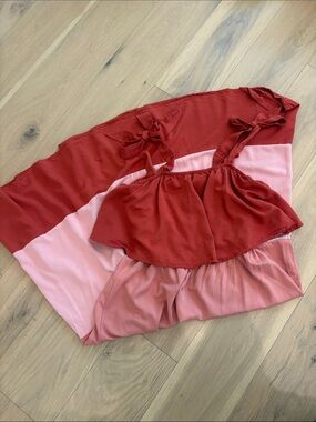 Petal & Pup Women's Red & Pink Maxi Dress